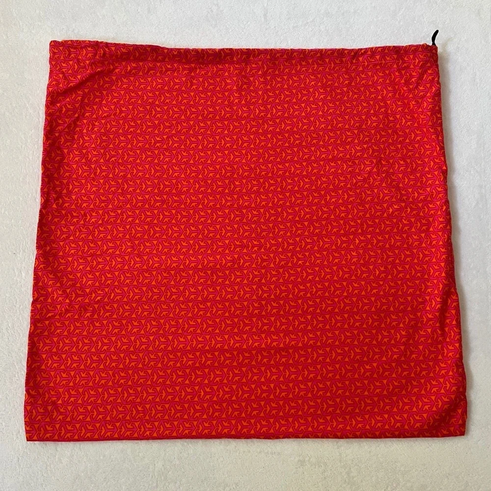 Tory Burch Dust Bag Orange Pink Geometric Logo Drawstring OS